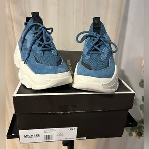 Michael Kors Atlas Knit Trainer Raffia SF Stretch Knit Men's Sneakers